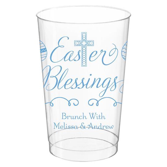 Easter Blessings Clear Plastic Cups